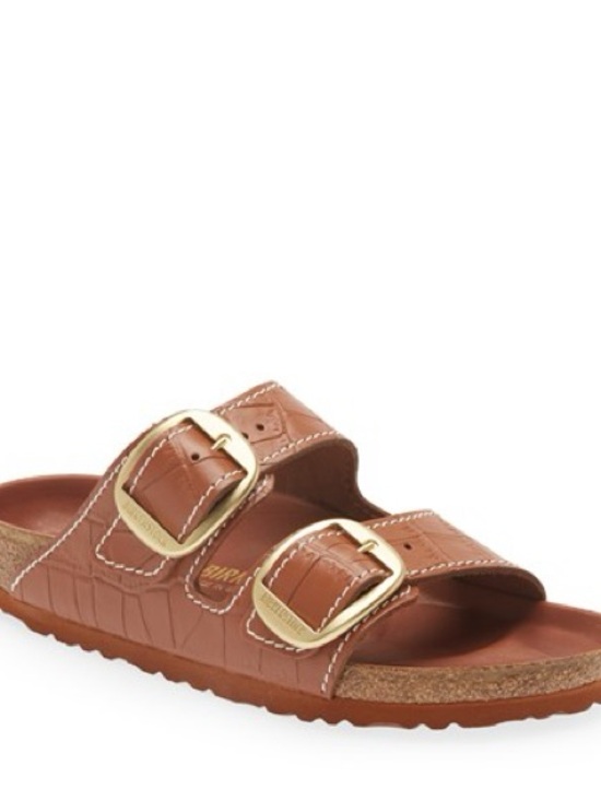 Birkenstock Shoes - NWOT Birkenstock Staud collab Arizona Big Buckle Croc Slide Sandal size 40